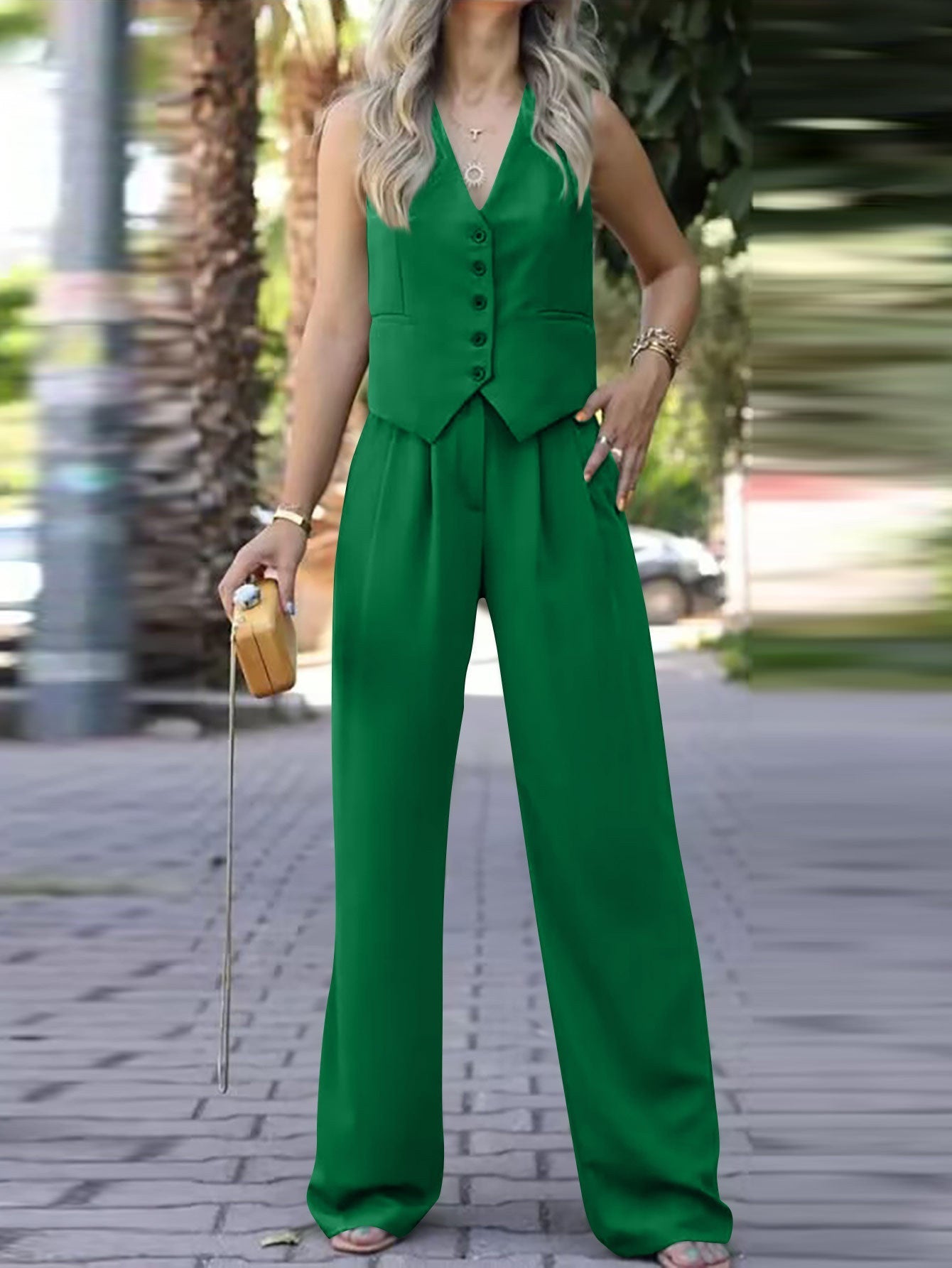 Sandra | Schickes und bequemes Hosenanzug Zweiteiler Set