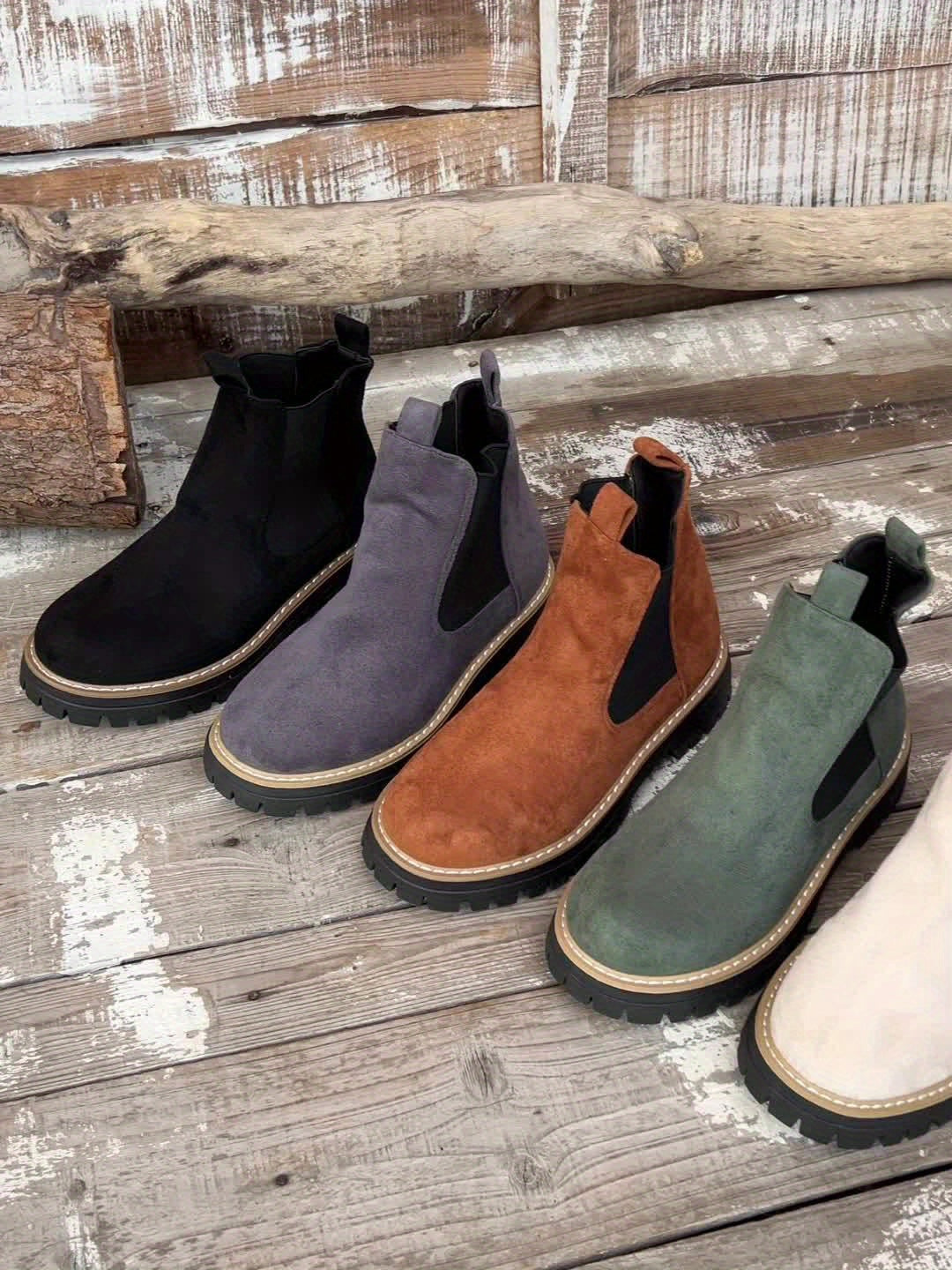 Karolin | Stilvolle und bequeme Chelsea Plateau Stiefeletten