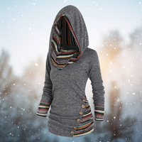 Lena | Warmer und Boho inspirierter Damen Kapuzenpullover aus Fleece