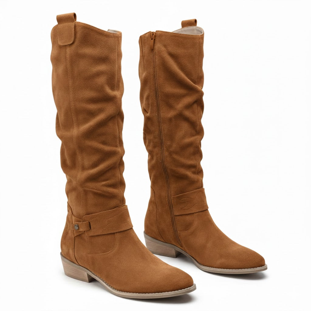 Katrin | Bequeme und elegante Kniehohe Slouch Stiefel