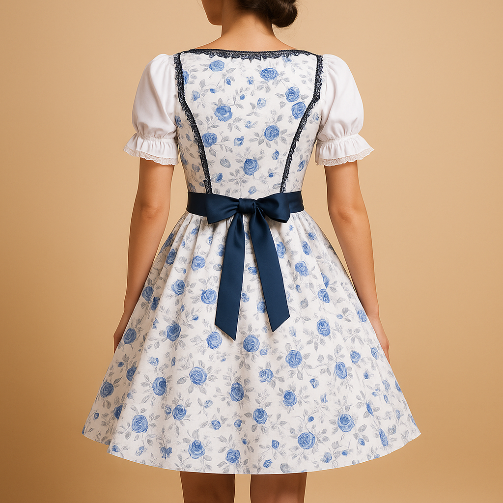 Johanna | Elegantes un klassische Oktoberfest Dirndl Kleid mit Spitzendetails