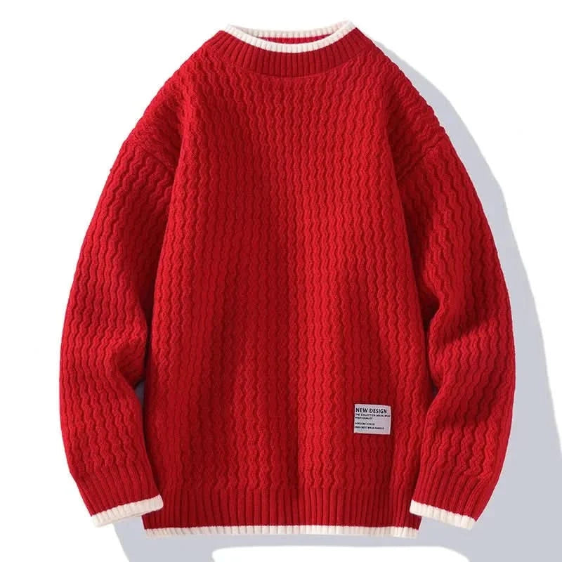 Rhettford | Knit Pullover Met Kabelstructuur voor Mannen