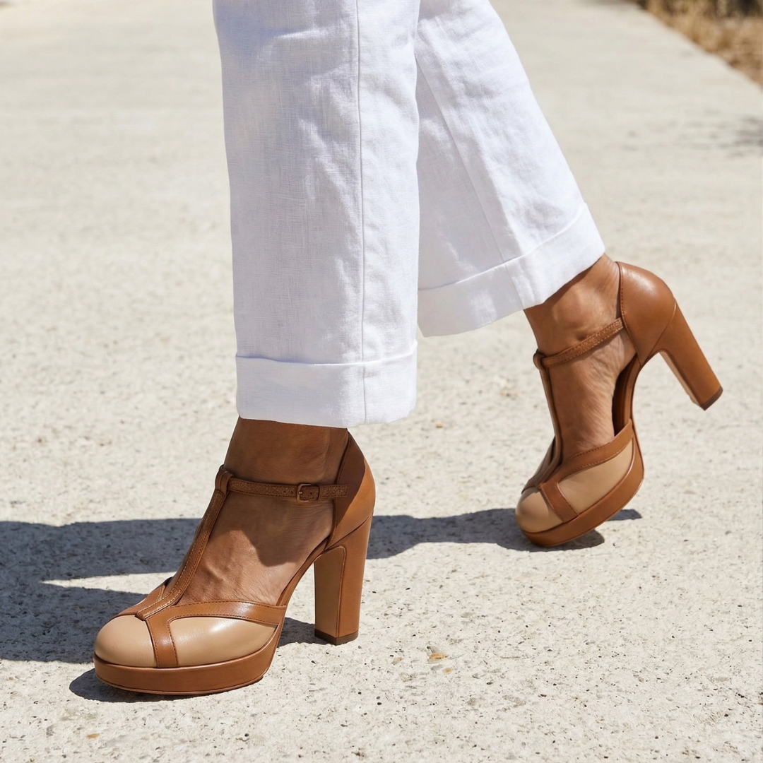 Nadia | Geschlossene Absatzschuhe – Eleganter Retro-Stil für Frauen