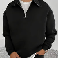 Lukas | Herren-Sweatshirt mit halbem Reißverschluss für angenehme Wärme