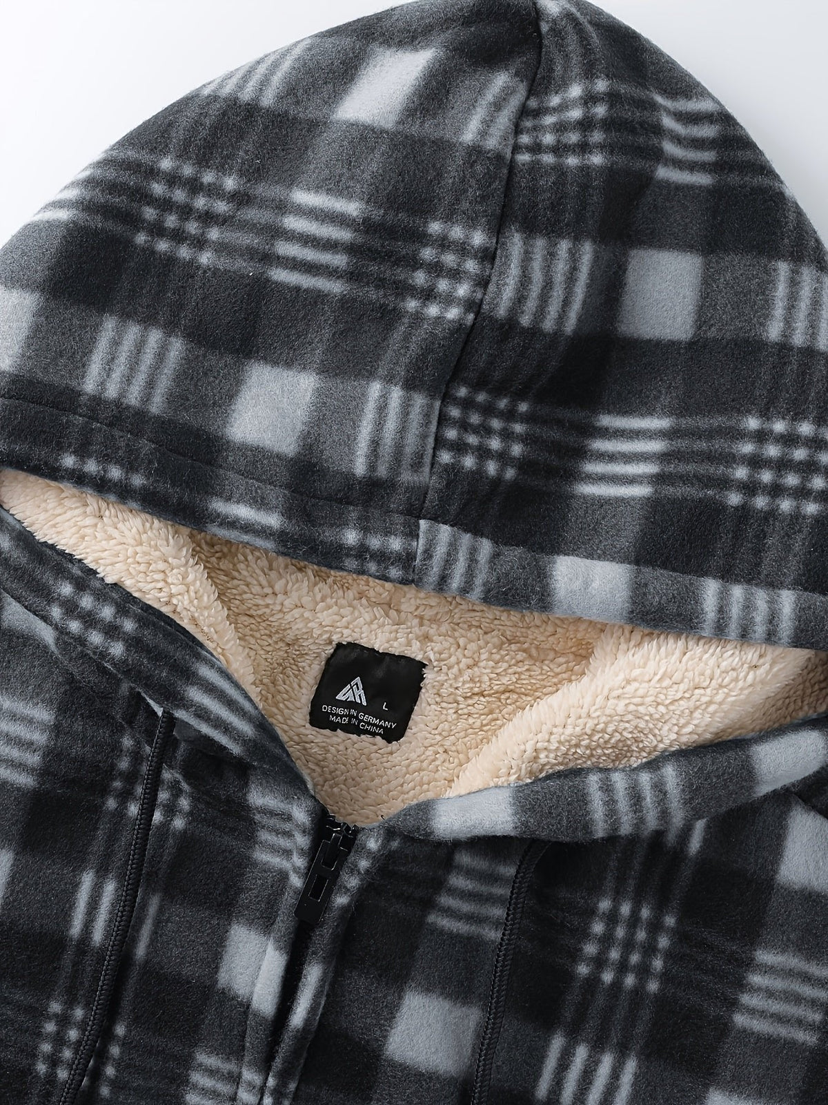 Declan | Zip-Up Hooded Jacket – Cozy Plaid Design for Men