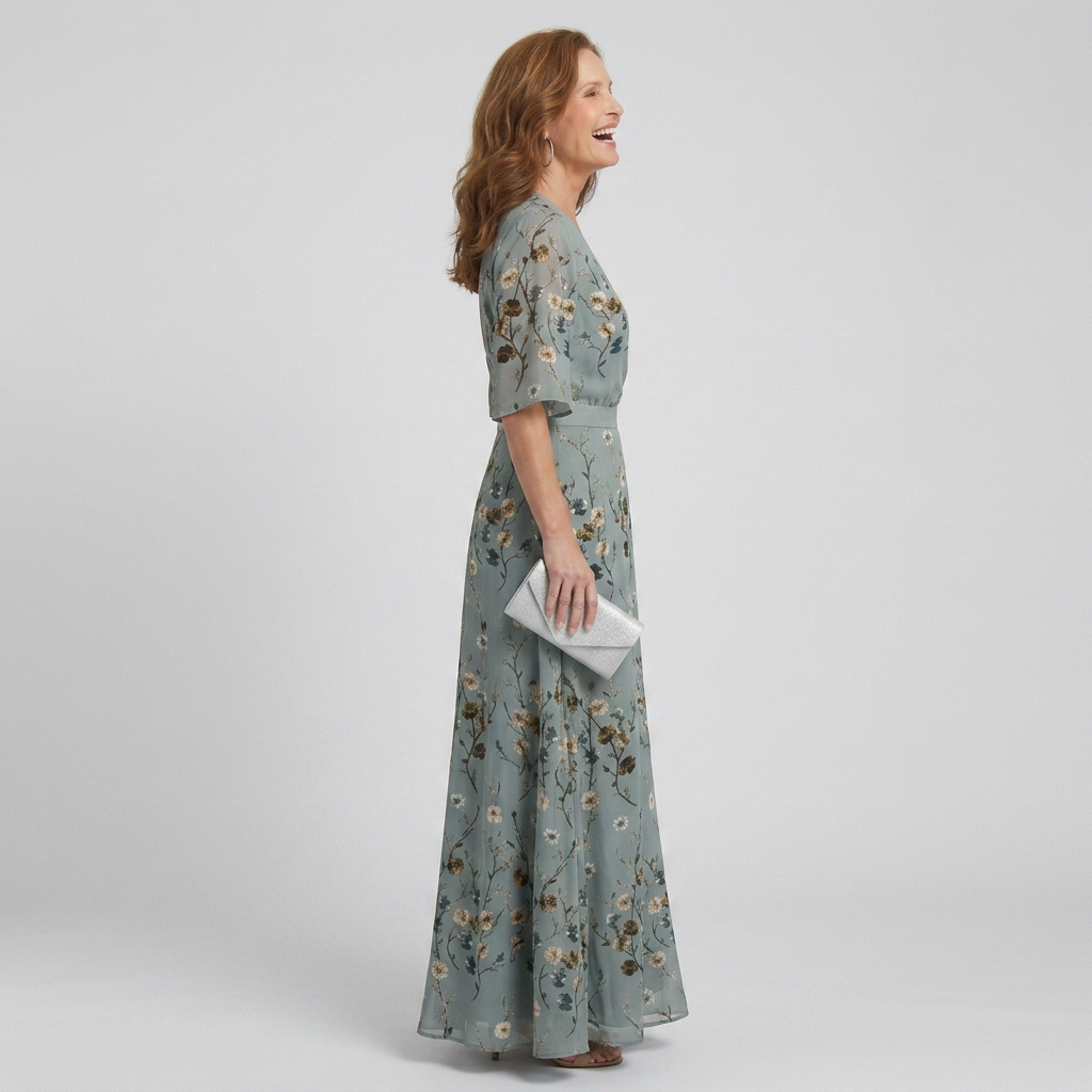 Selora | Maxi Kleid – Fließendes Design mit Halterkragen