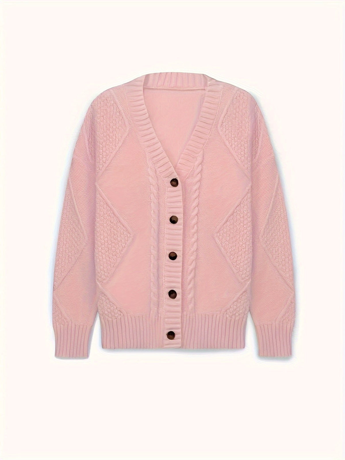 Lucinda | Cable-Knit Cardigan – Cozy Button Front Design