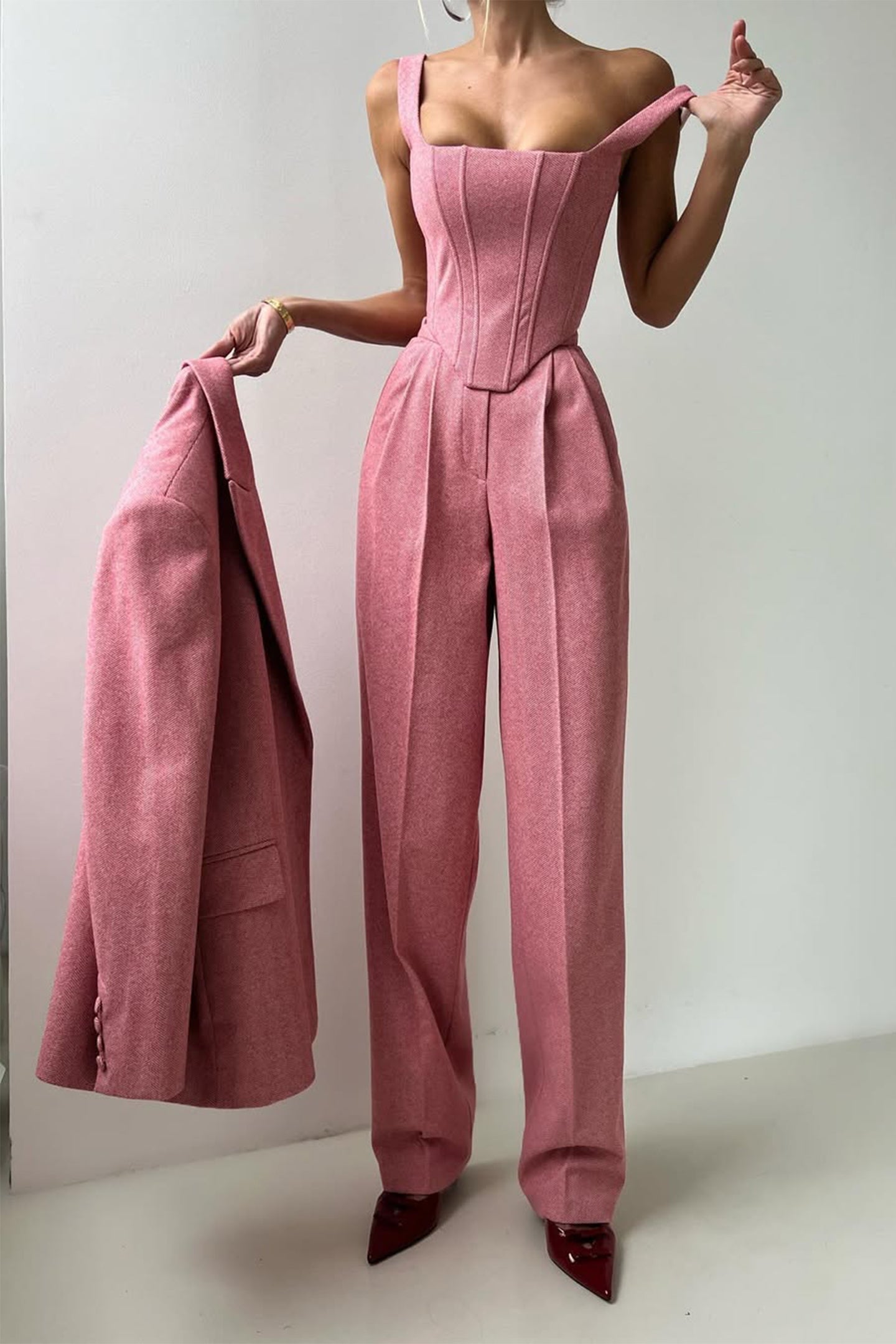 Luna | Zweireihiges Dreiteilig Blazer-Set für Damen