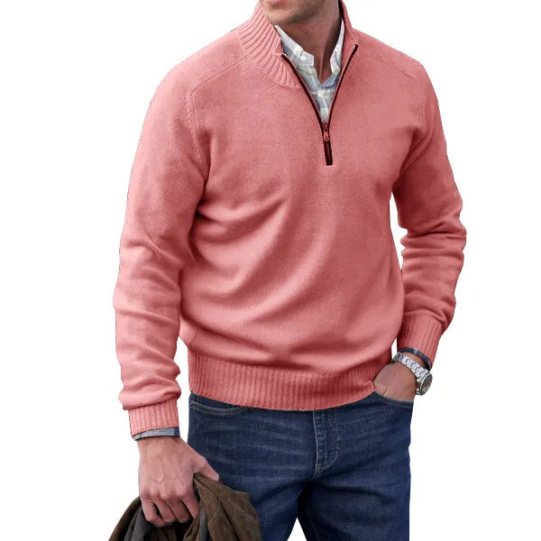 Bastian | Cashmere Pullover mit Reißverschluss – Eleganter Stil