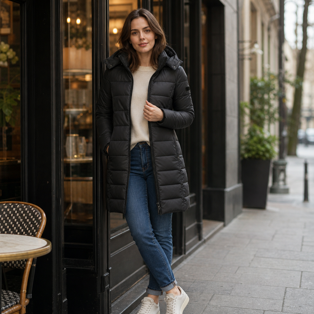 Wearbella | Mid-Length Puffer Jacket – Warm en Stijlvol