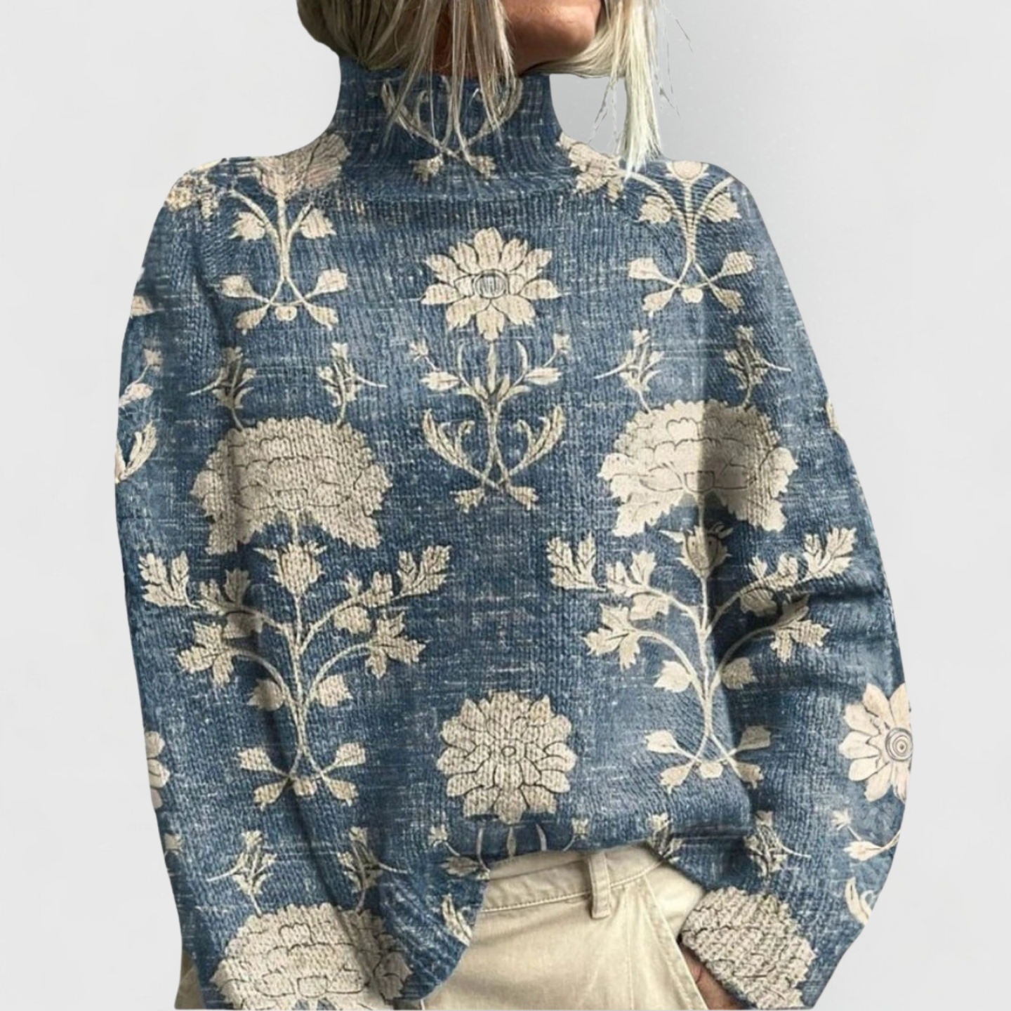 Alina | Stilvoller und kuscheliger Naturmotiv Strickpullover