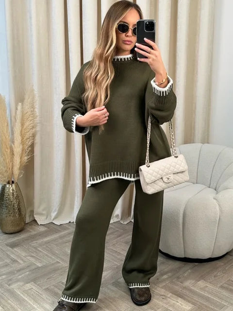 Jennifer | Kuscheliges und bequemes Strick Zweiteiler Set