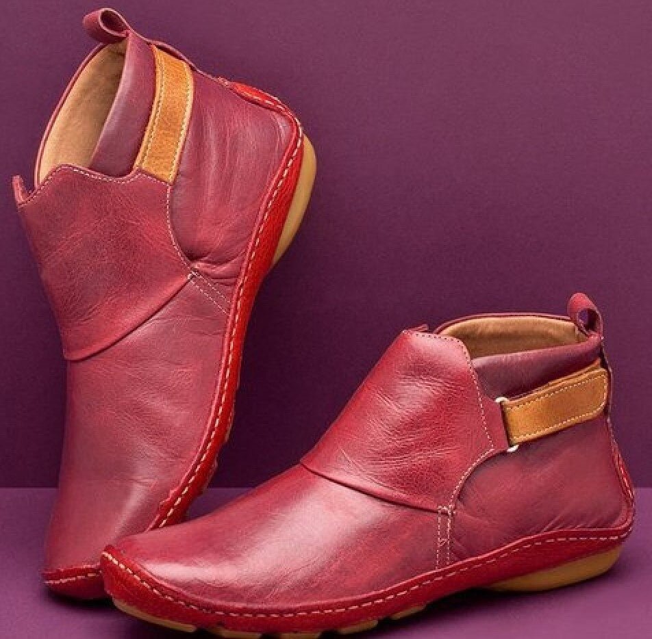 Emma | Bequeme und zeitlose Leder Stiefeletten