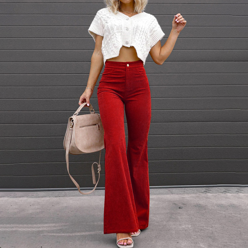 Courtney | Curve-Fit Bellbottoms – Flattering High-Waist Style for Women