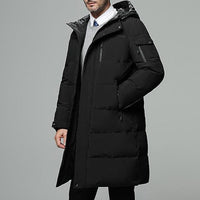 Daniel | Komfortable und lange Pufferjacke mit Kapuze