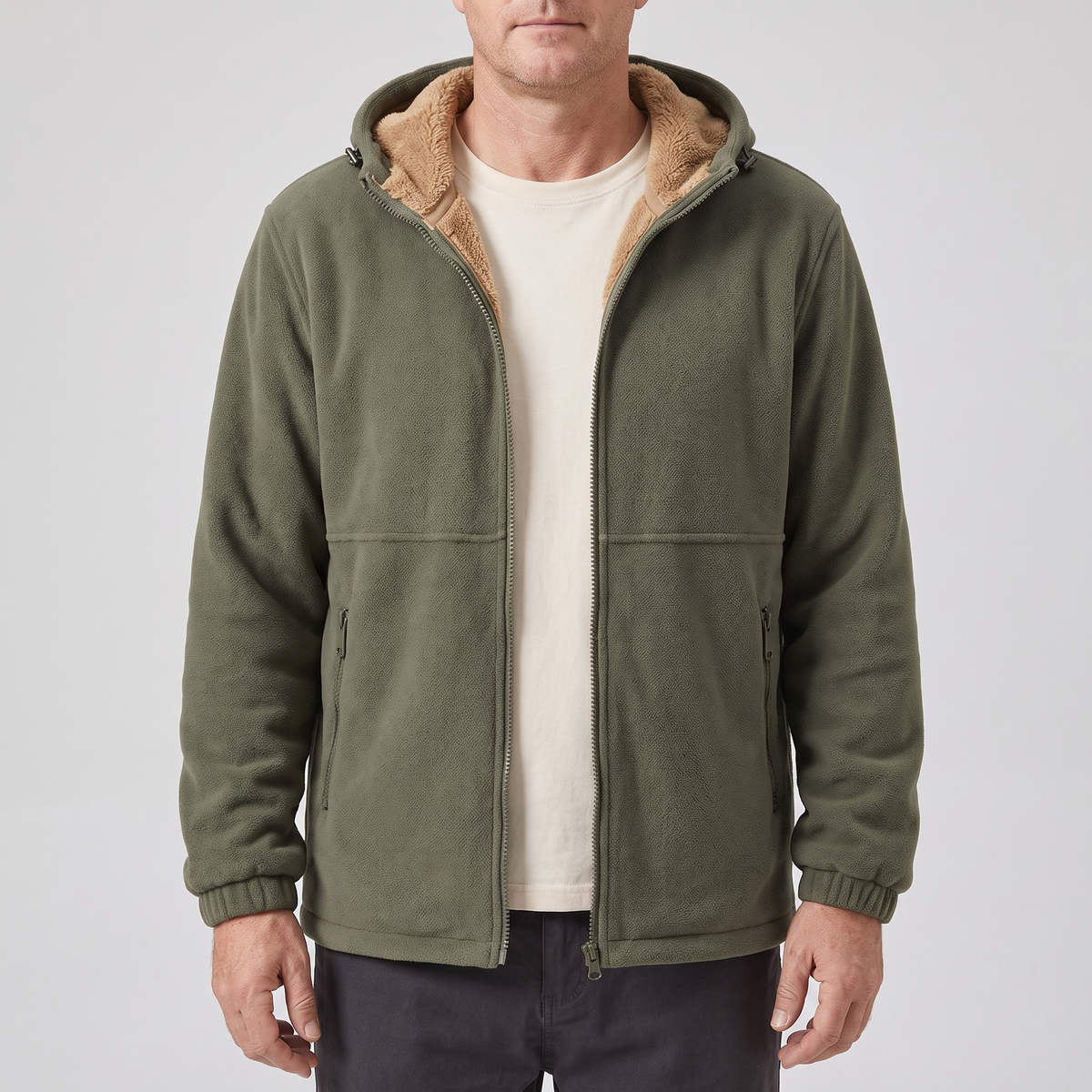 Sherpa | Fleece Hooded Jacket – Warmer Komfort für Männer