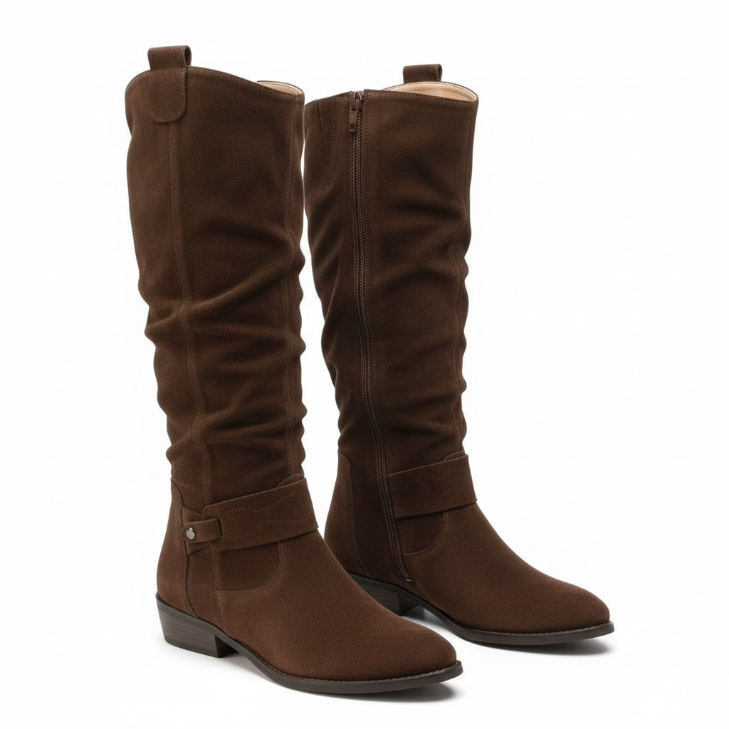 Katrin | Bequeme und elegante Kniehohe Slouch Stiefel