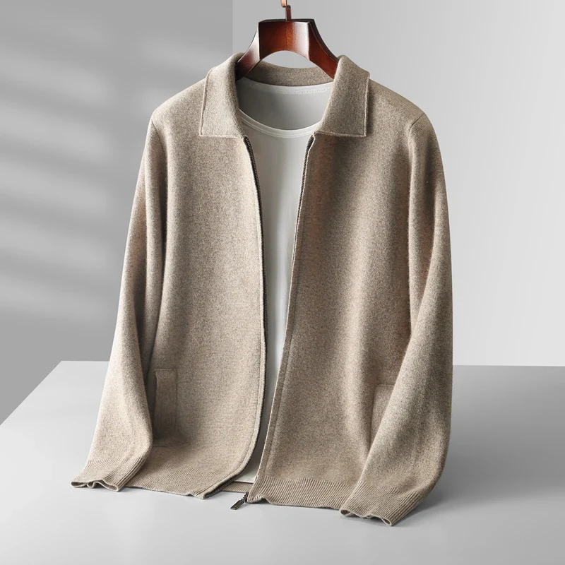 Ethan | Elegante Strickjacke mit Durchgehendem Reißverschluss
