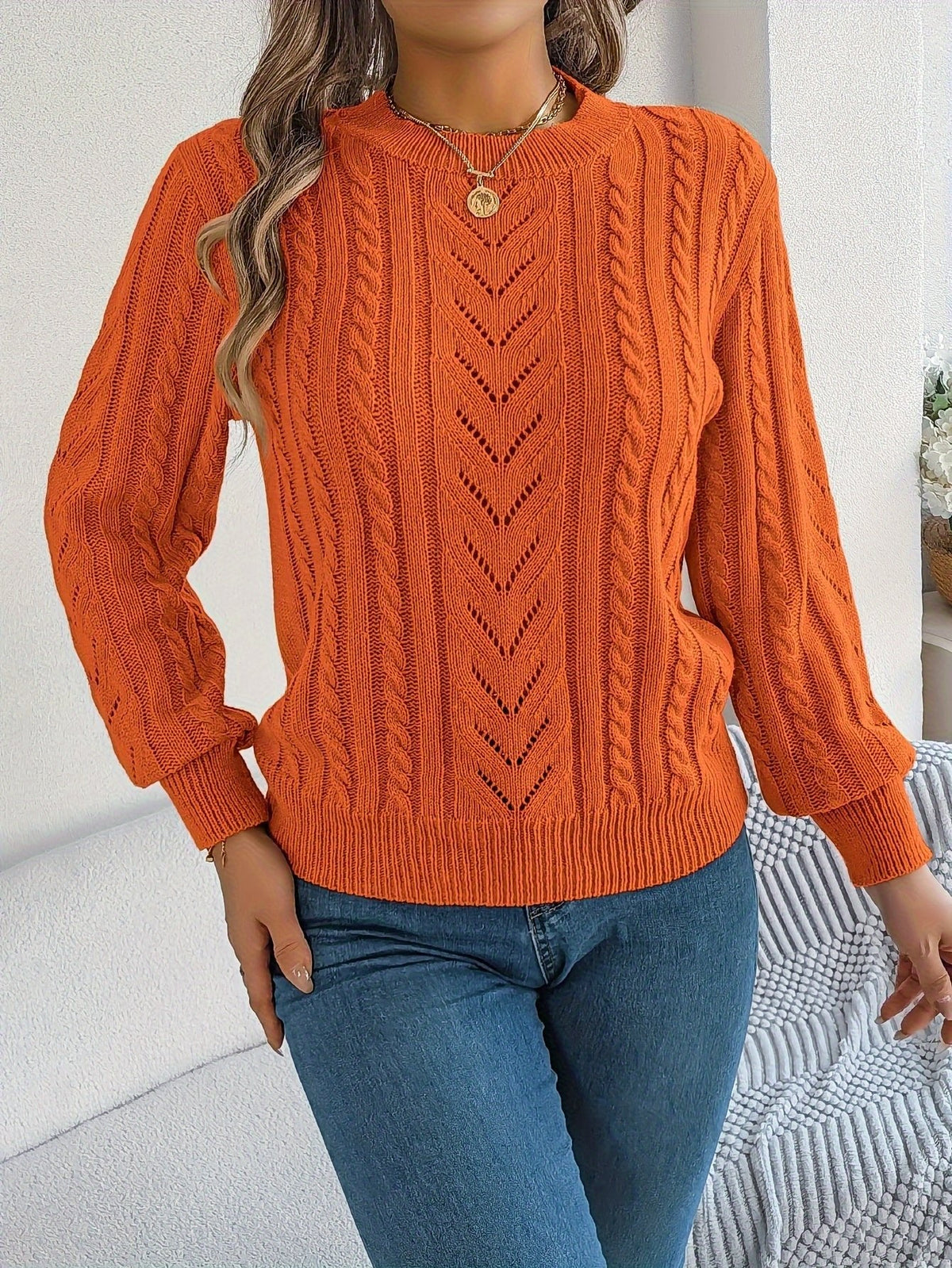 Blythe | Cable-Knit Sweater – Cozy Textured Style for Women
