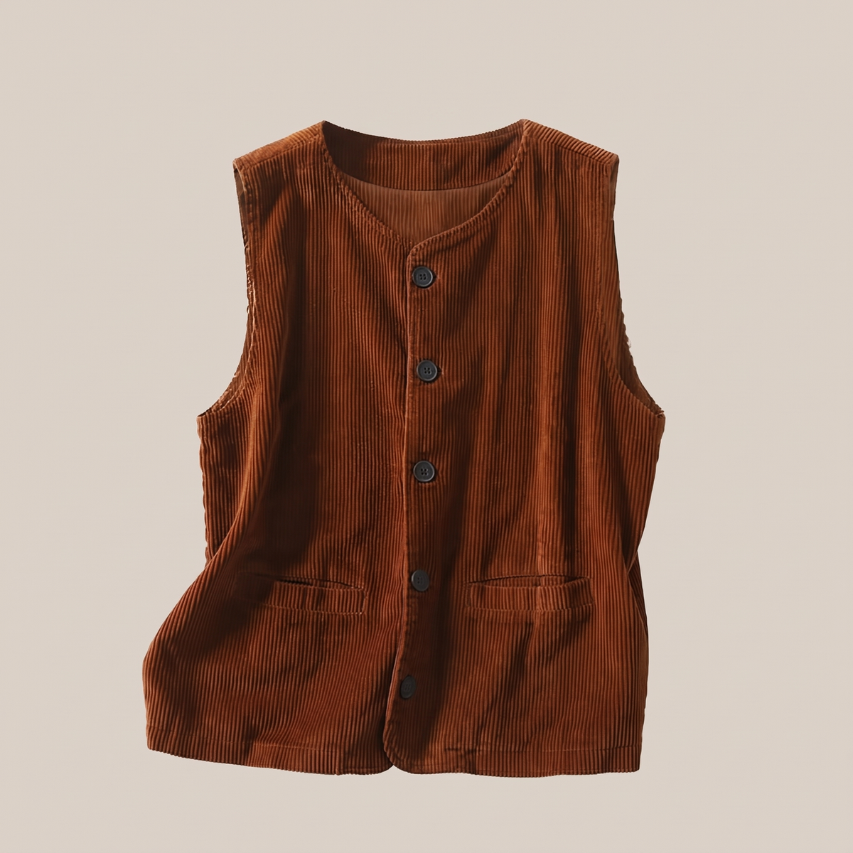 JANE | Cord Cardigan – Vintage-Charm in Beiger Farbe