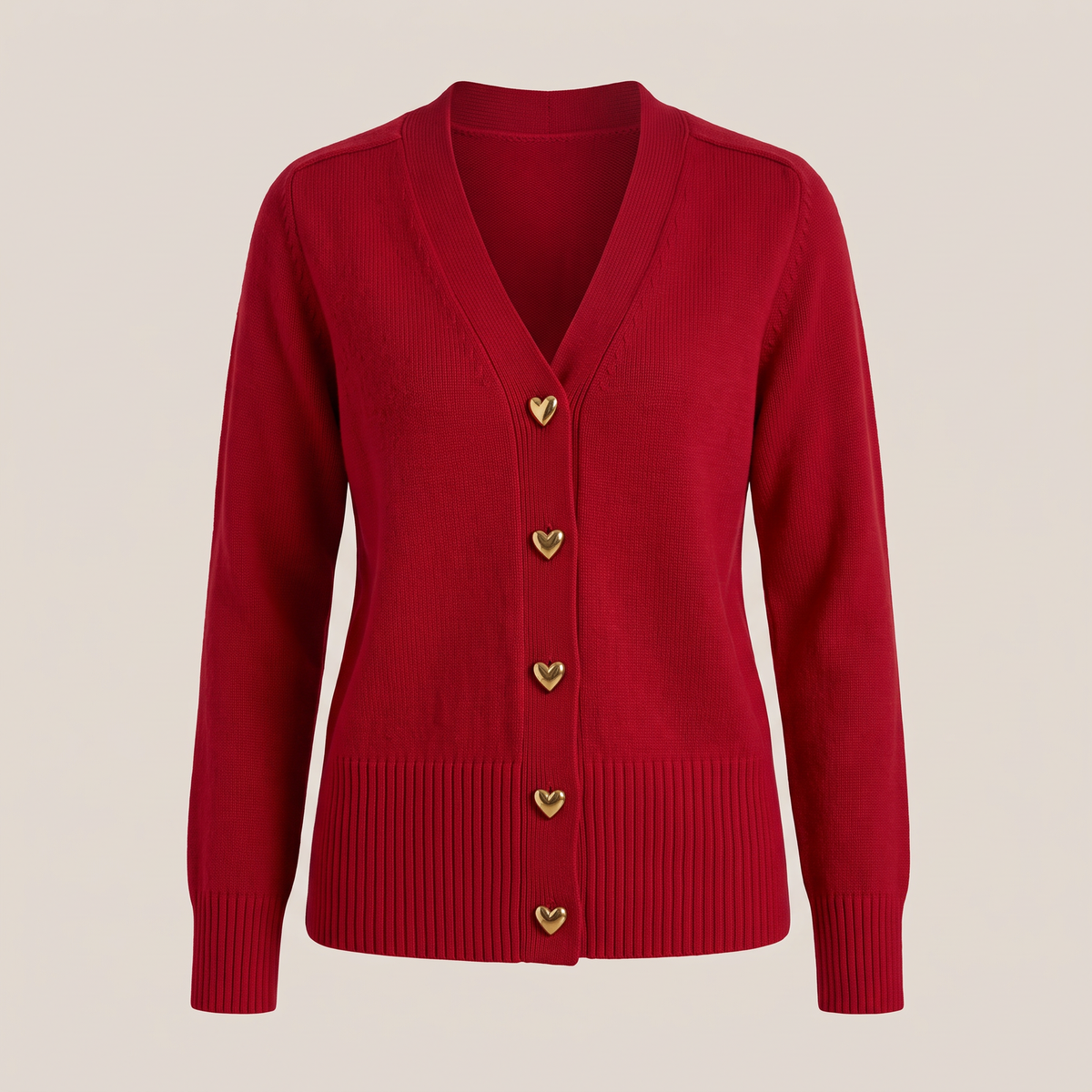 Maisie | Cardigan mit Herzknöpfen für Frauen