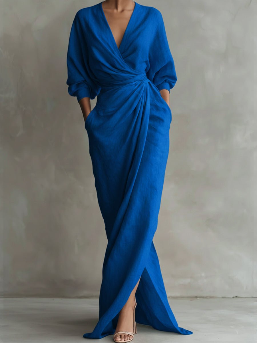 Franziska | Elegantes and stilvolle langen Ärmeln Maxikleid