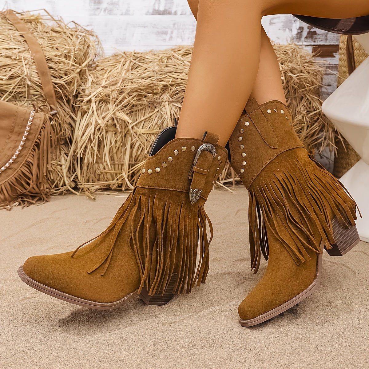 Valentina | Klassischen und stilvolle Fransen Cowboystiefel