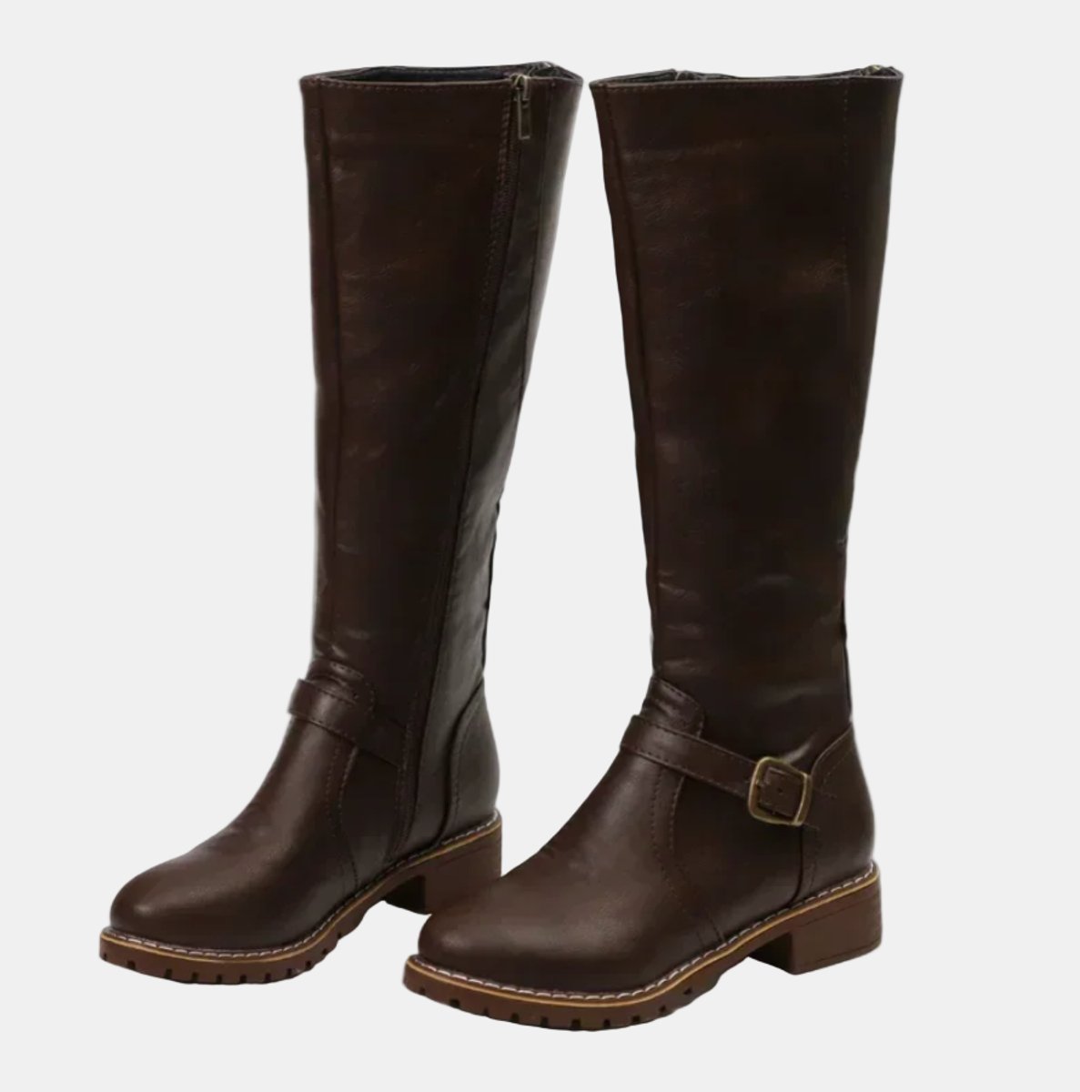 Amelie | Elegante Kniehohe Stiefel mit Schnallenriemen