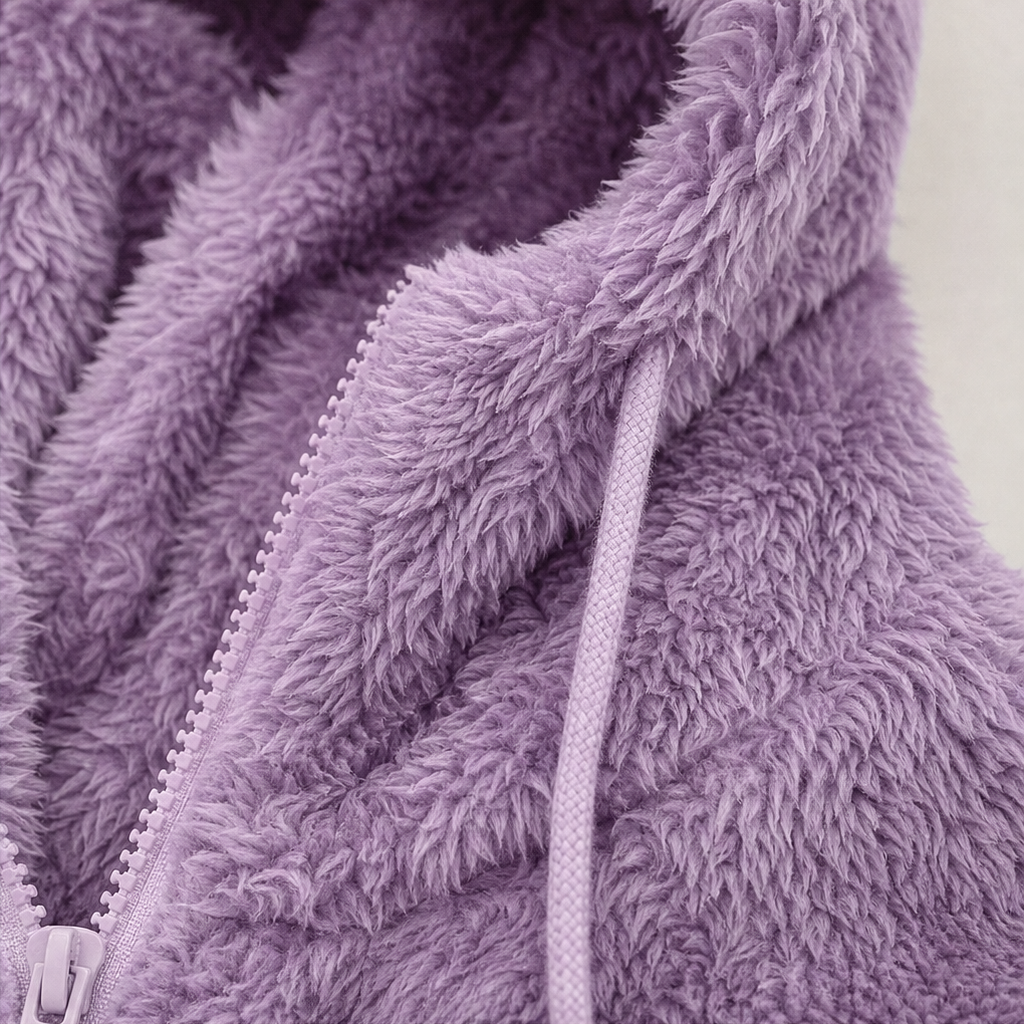 Cloudhug | Hooded Plush Zip-Up Jacket – Kuscheliger Stil für Frauen