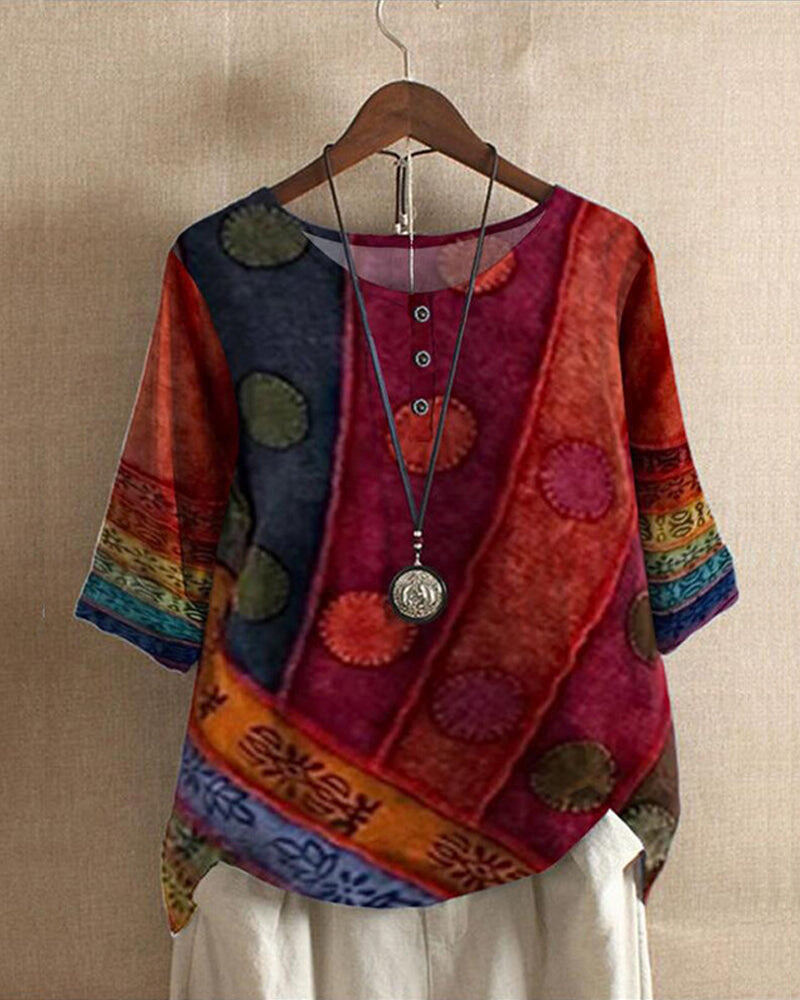 Klaudia | Bequemes und stilvolles Boho Tunika Oberteil