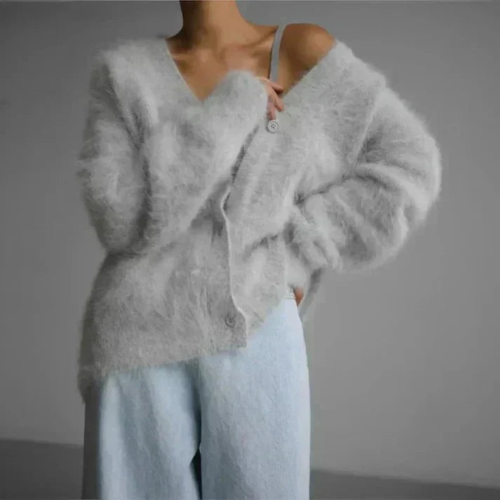 Clara | Weicher Und Eleganter V-Ausschnitt Strickjacke