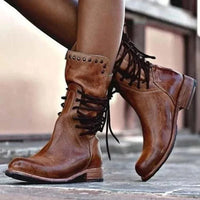 Emma | Rustikale Western Stiefeletten mit Schnürung