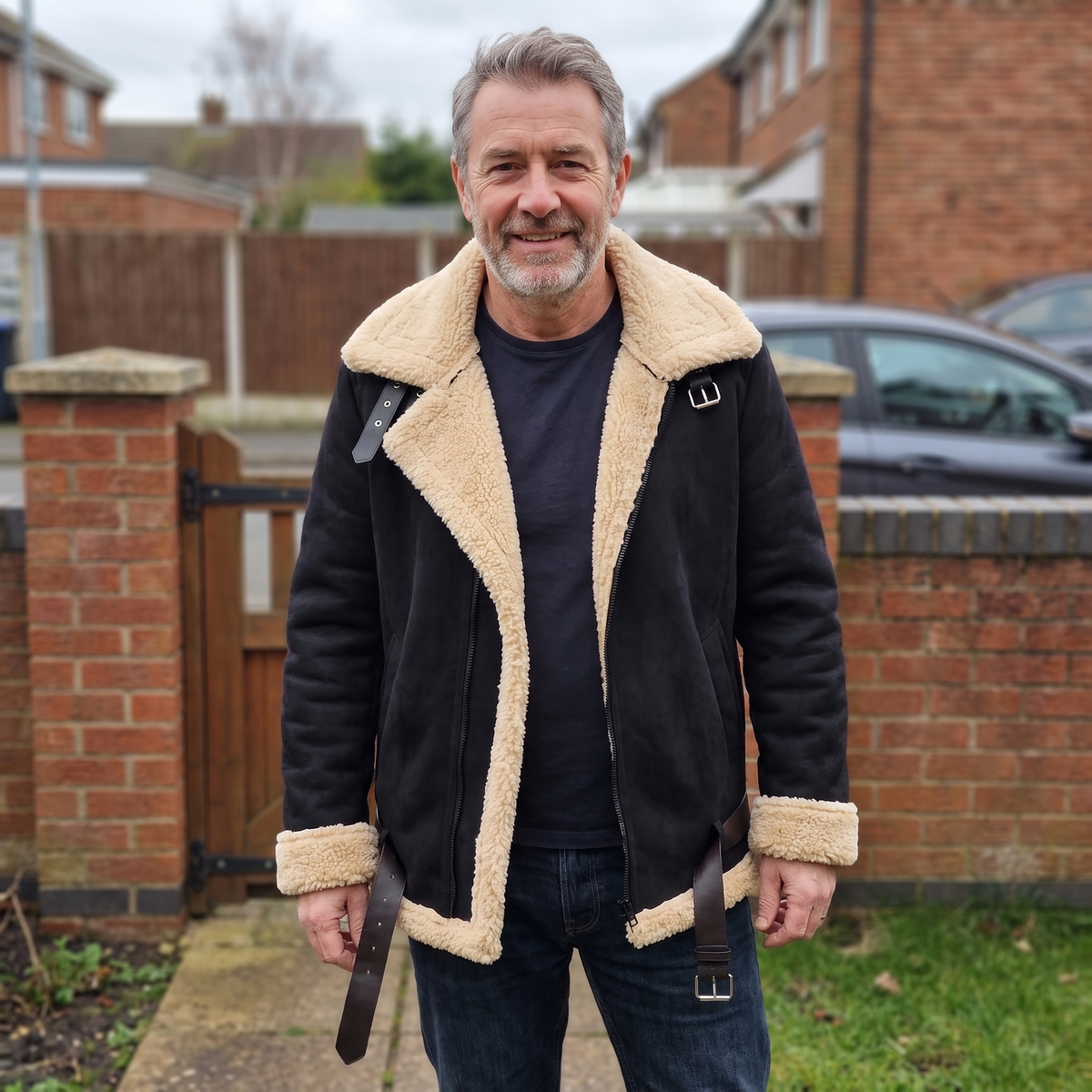 Aero | Shearling Lined Aviator Jacket – Sportlicher Stil für Männer