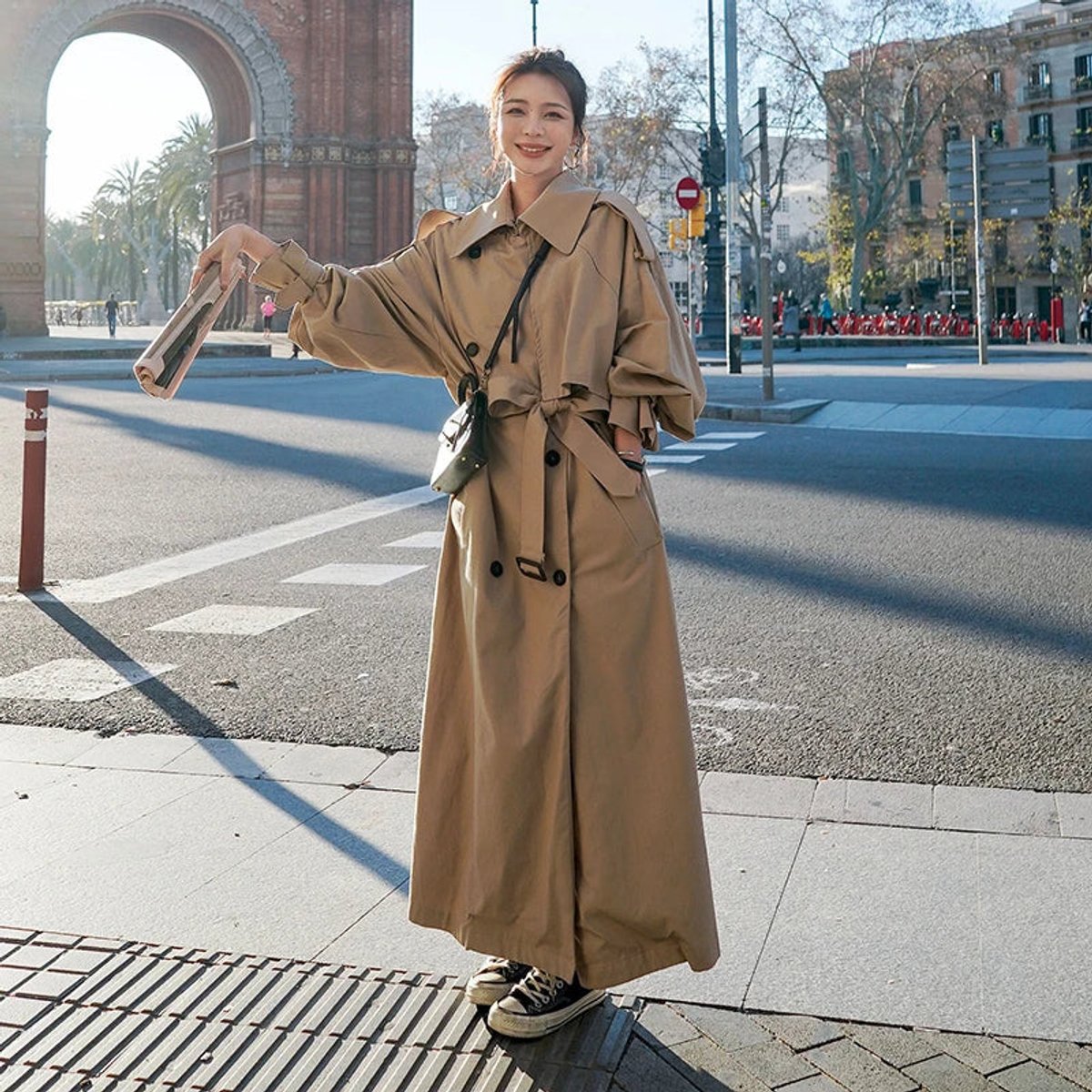 Isabella | Oversized und langer Damen-Maxi Trenchcoat