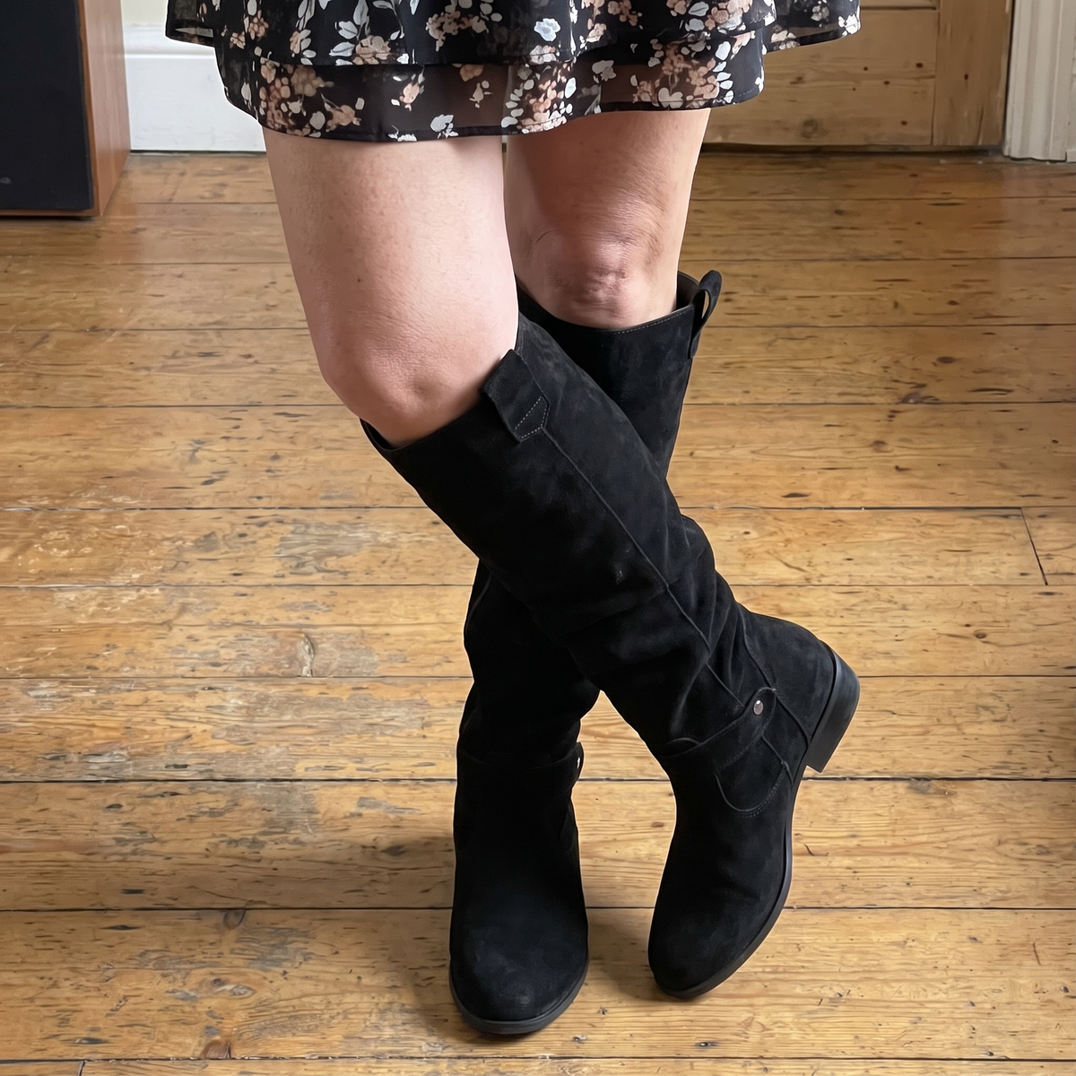 Ainsmere | Kniehohe Stiefel – Sanfte Suede-Optik mit Slouch-Stil für Frauen