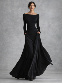 Sienna | Weiches und stilvolles Lange Ärmel Maxikleid