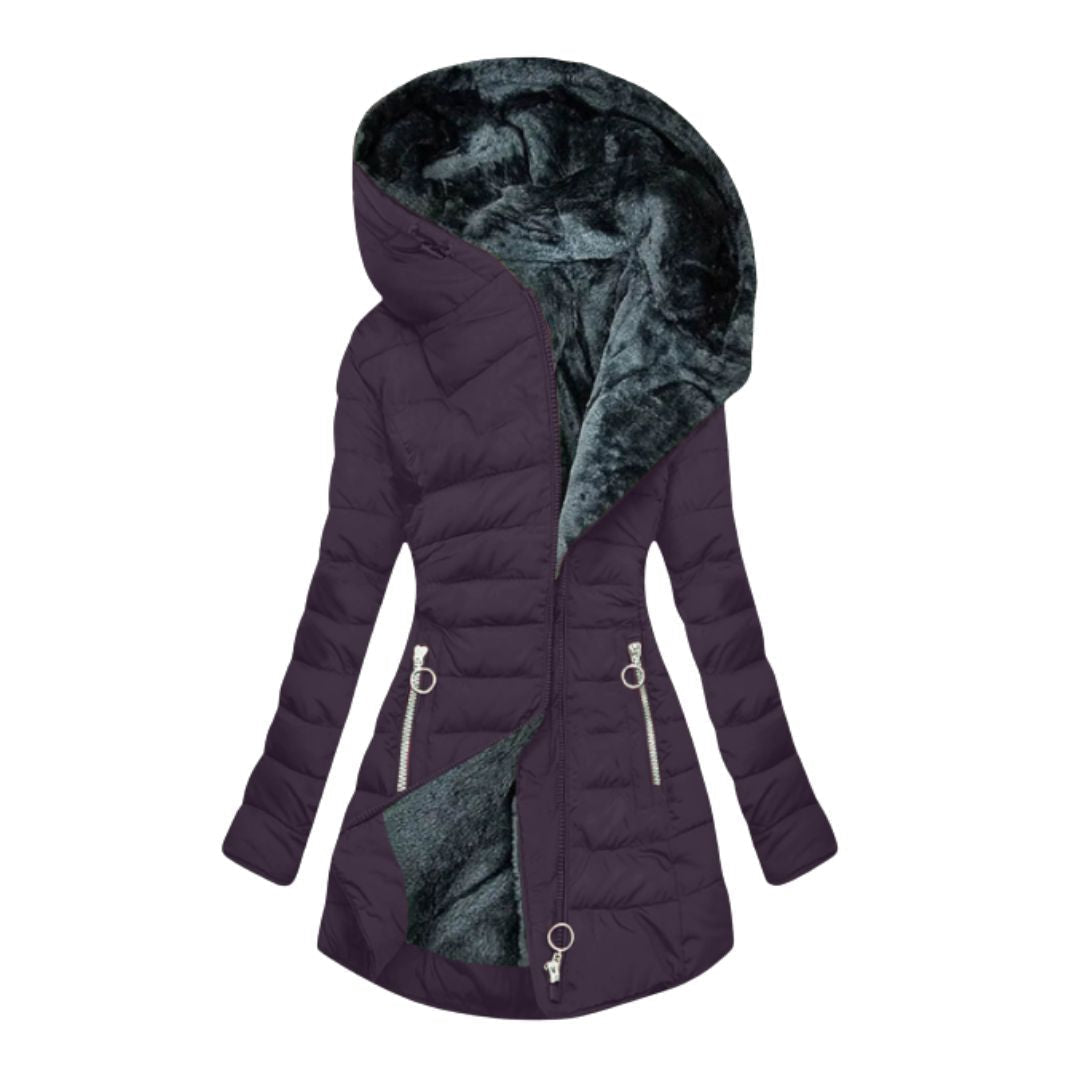 Clara | Elegante und wasserdichte lange Winterjacke