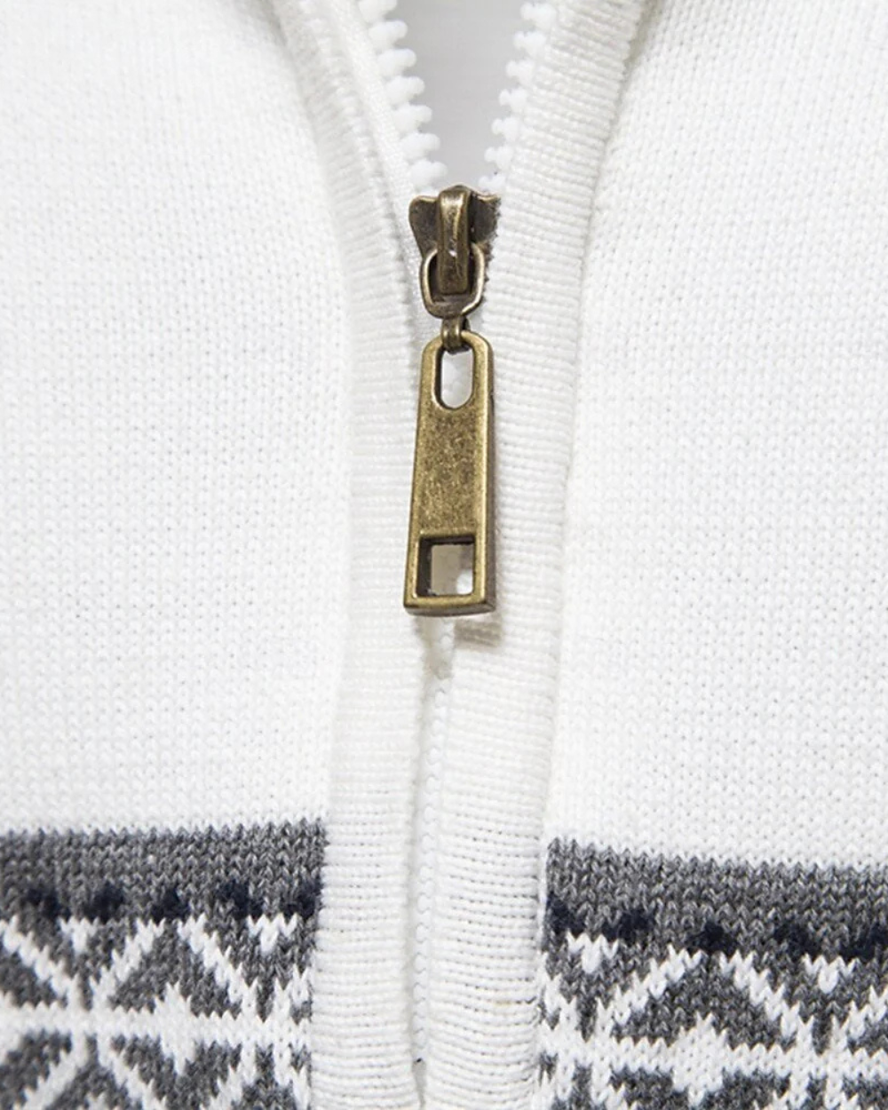 Givalli | Baumwoll Zip-Pullover mit Muster