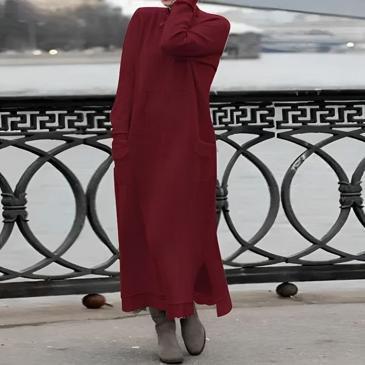 Mara | Strick Maxi Kleid – Bequemes Oversized Design für Winter