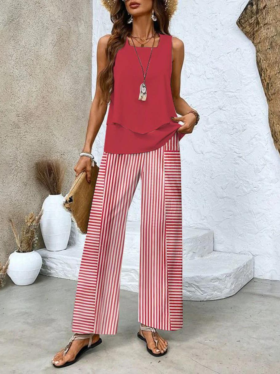 Emilia | Luftiges und elegantes Damen Sommer Zweiteiler Set