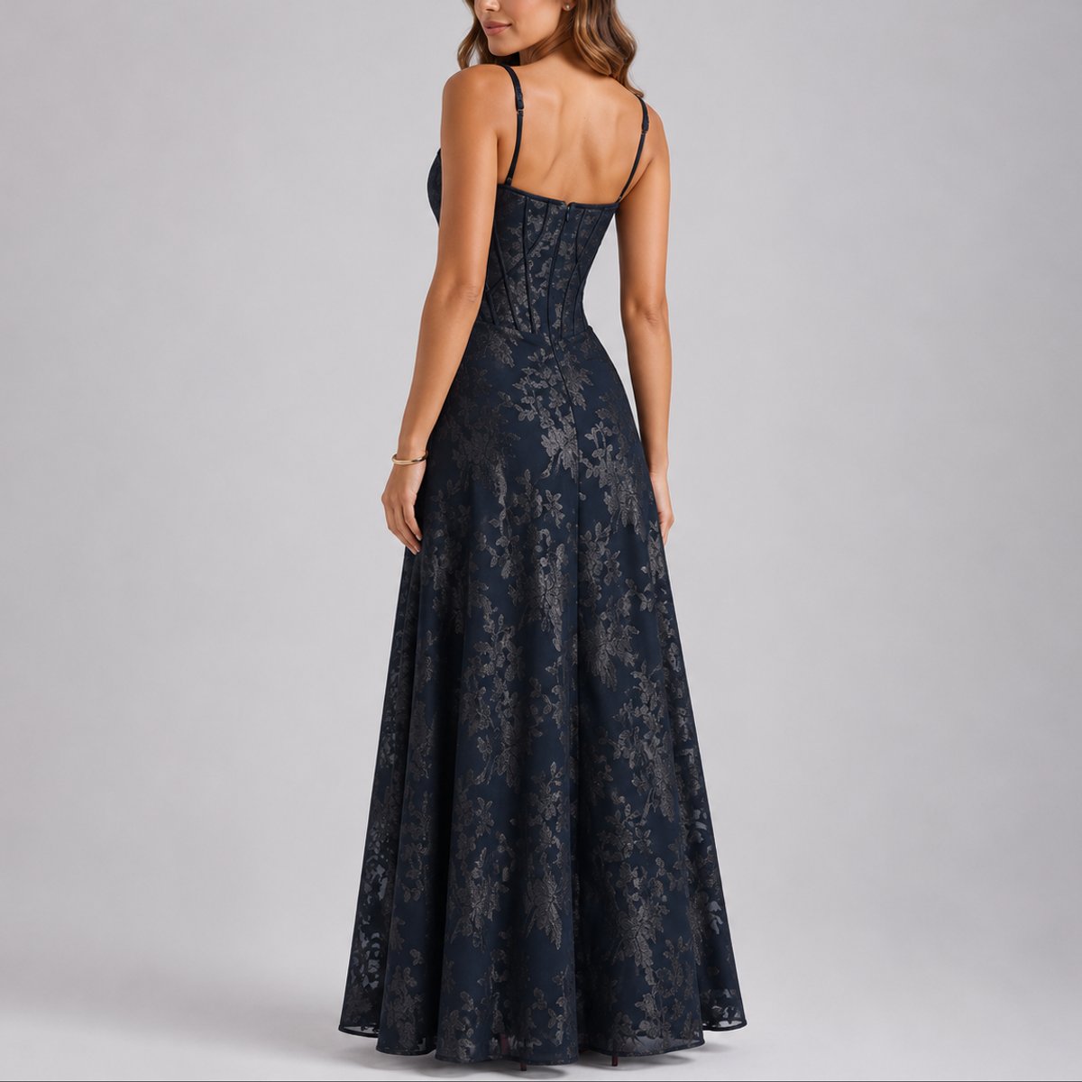 Sophia | Florales Und Elegantes Korsett-Maxi Hochzeitskleid