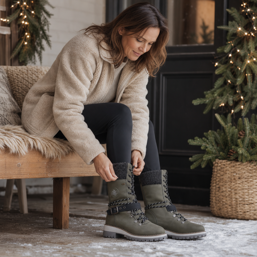 Snowlina | Kniehohe Isolierte Schneestiefel für Frauen