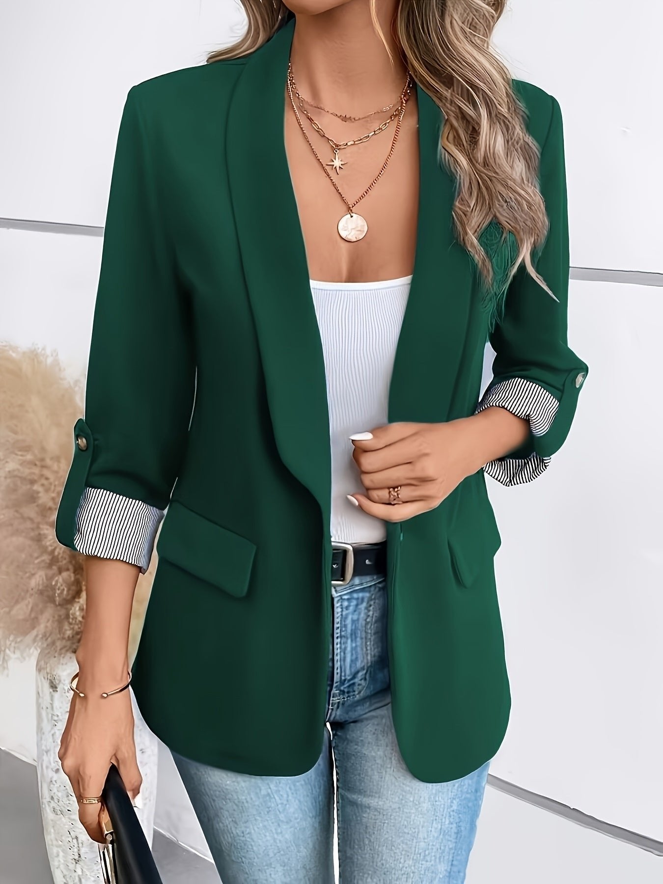 Sara | Stilvoller und Moderner Damen  Blazer mit Krempelärmeln