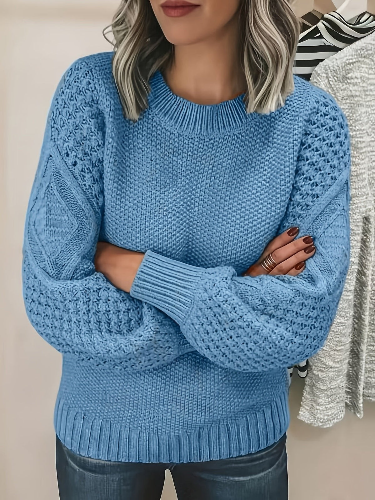 Bonnie | Lantern-Sleeve Sweater – Cozy Everyday Essential for Women