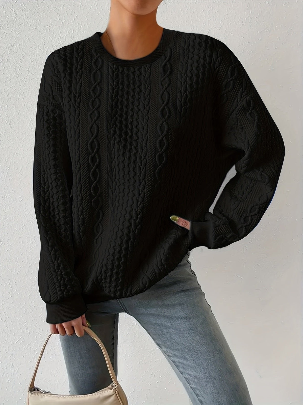 Joyce | Textured Cable-Knit Sweatshirt for Timeless Comfort