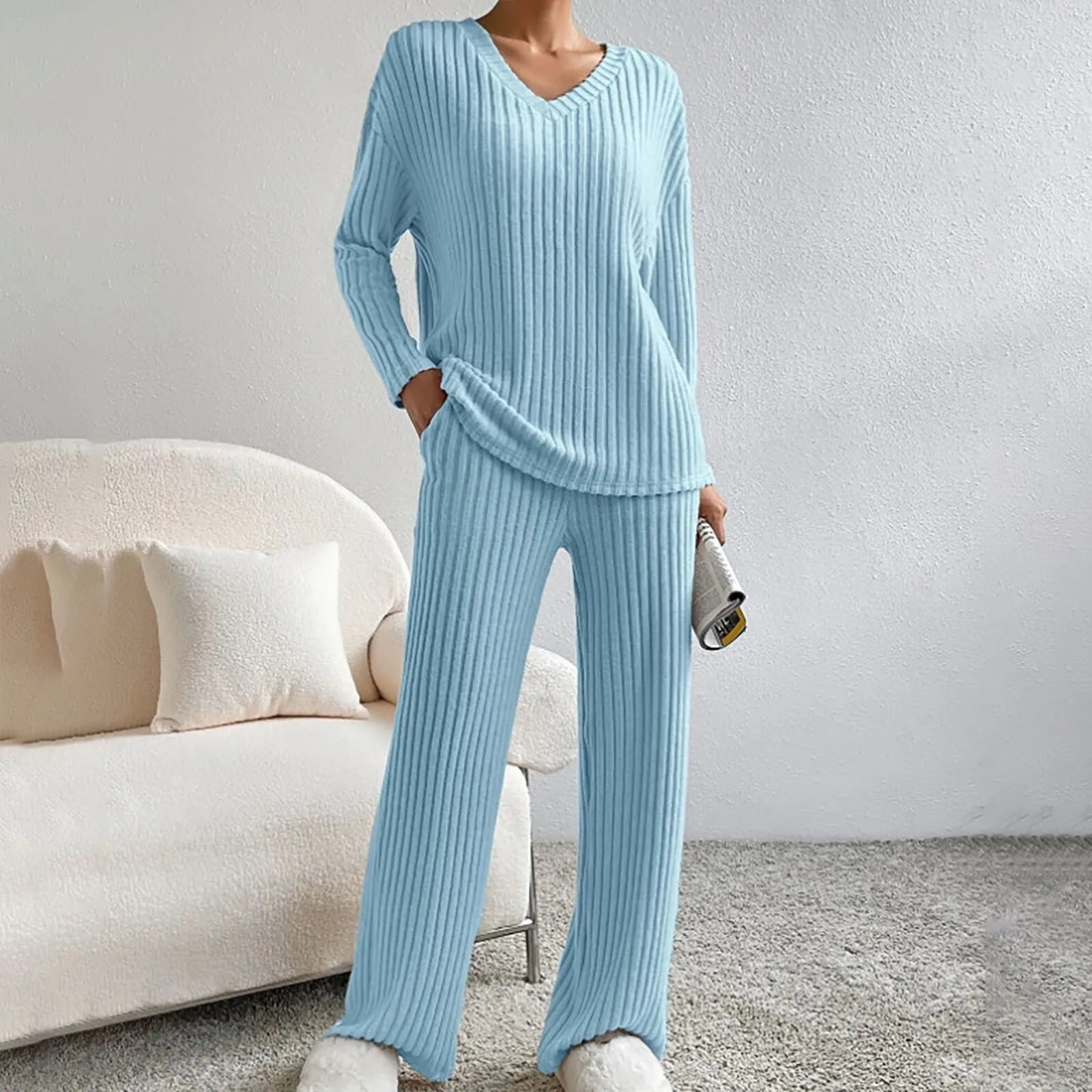 Elisabeth | Bequemes und raffiniertes Strick Zweiteiler Set