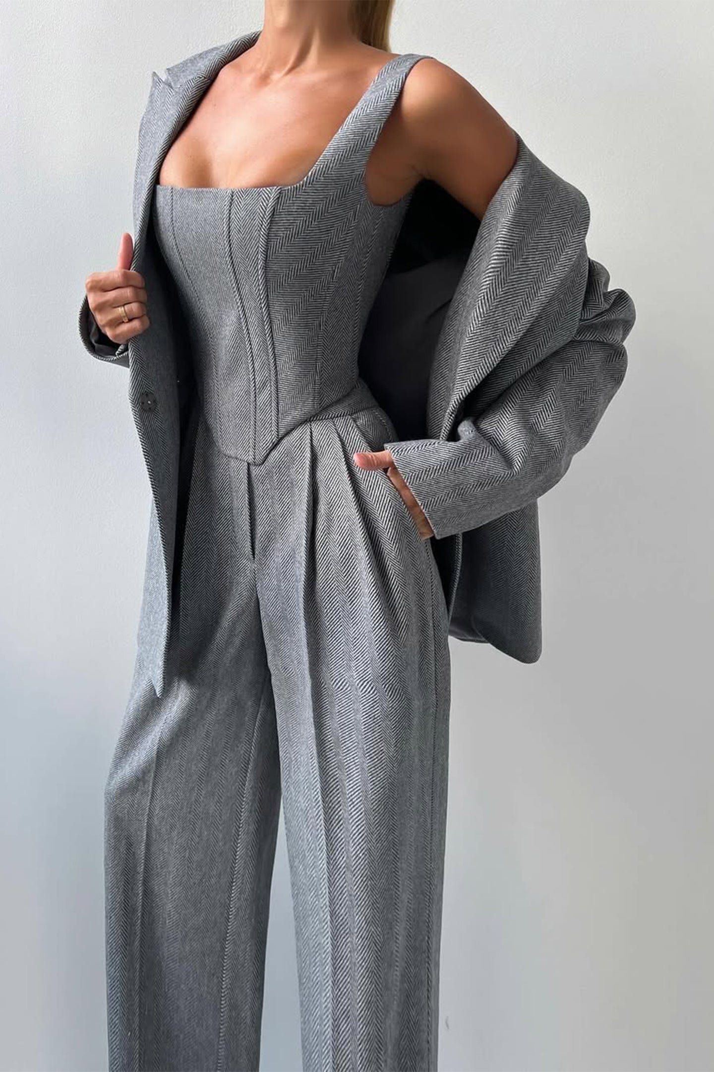 Luna | Zweireihiges Dreiteilig Blazer-Set für Damen