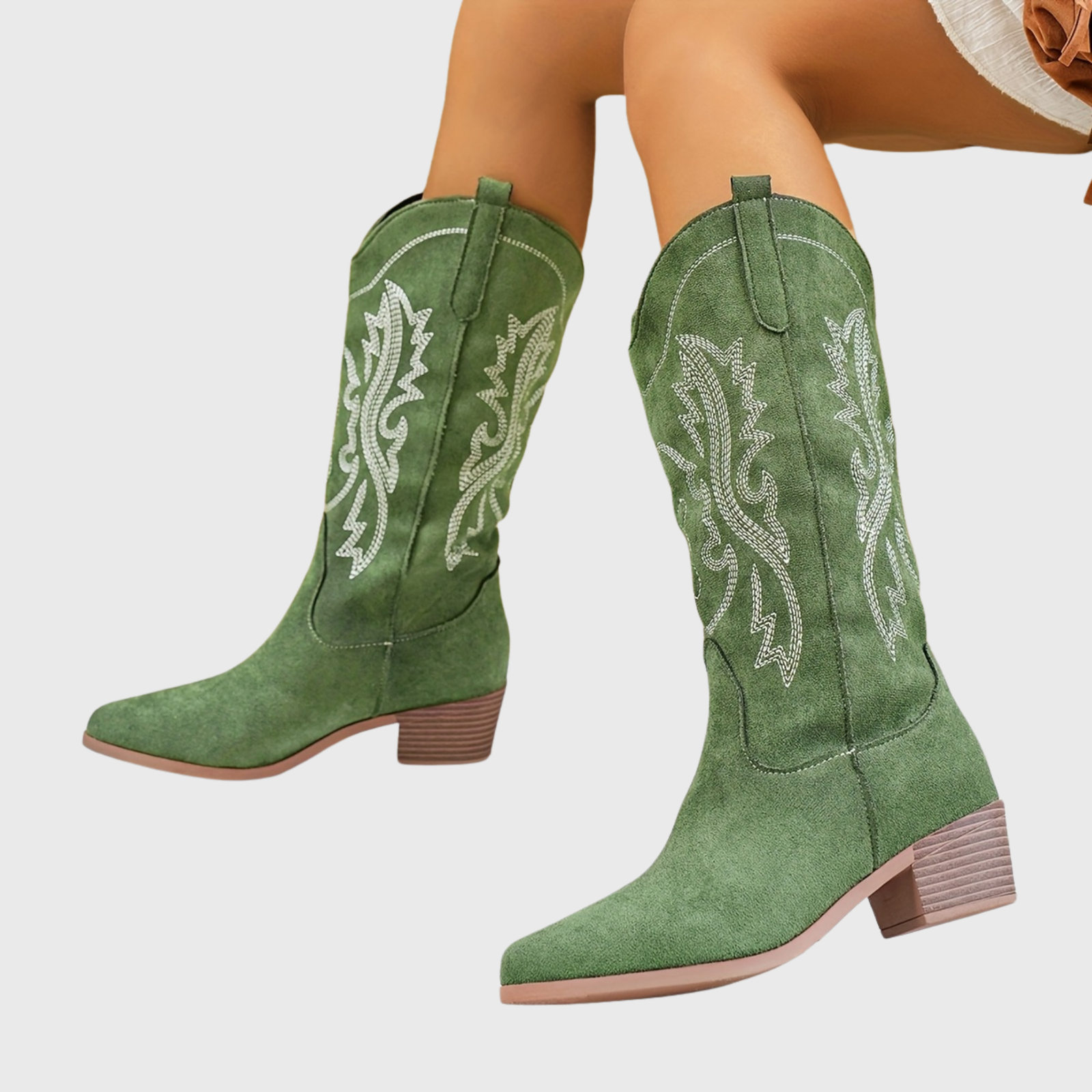 Sarah | Stilvolle und elegante breite Waden Cowboystiefel