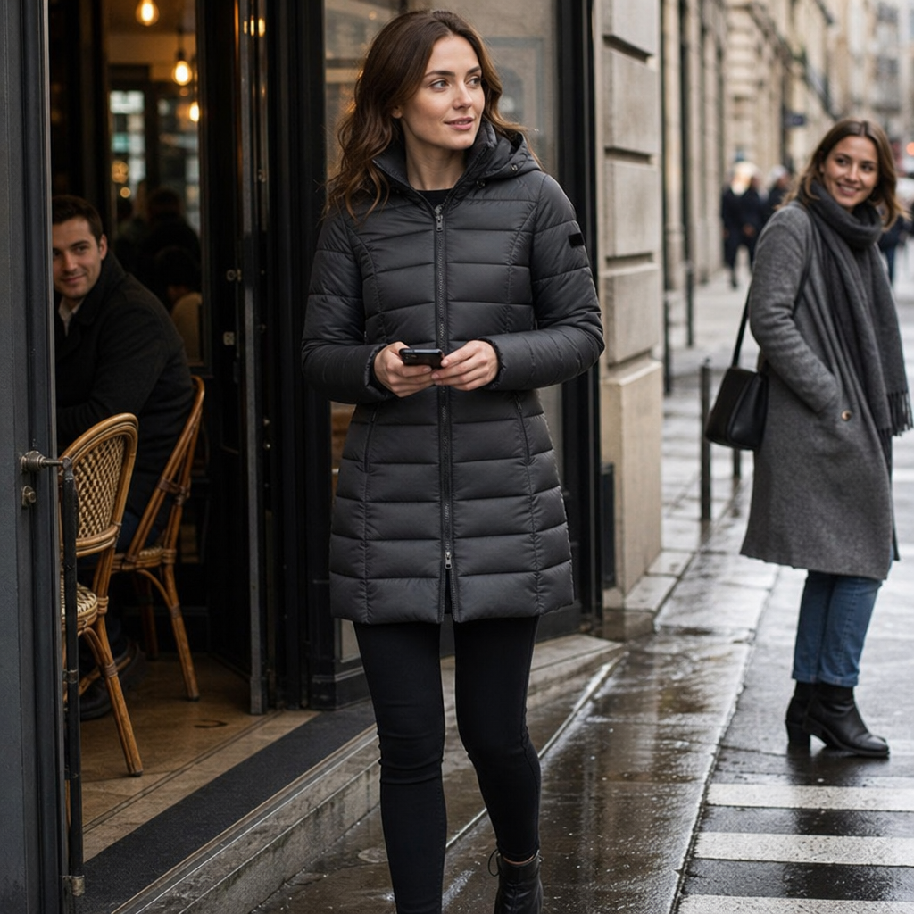 Wearbella | Mid-Length Puffer Jacket – Warm en Stijlvol