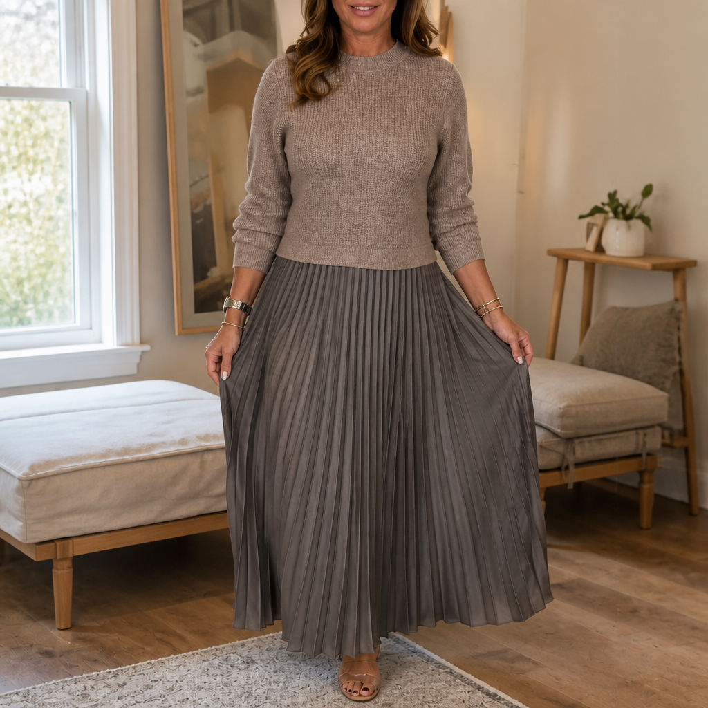 Wearbella | Kleider mit Strick-Oberteil und Plisseerock